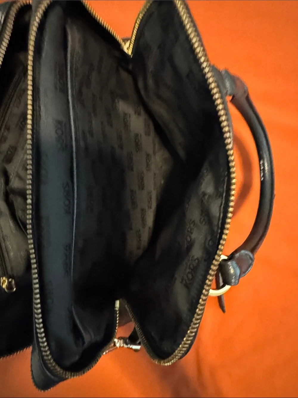 Michael Kors Alexis LG Black Leather Satchel 38S6YZES2L